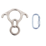 Kit R13 Rapel Freio 8 Resg Mosquetão Aço Alpenpass Usclimb