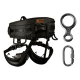 Kit R31b Rapel Cadeirinha Freio 8 Mosquetão Control Safe