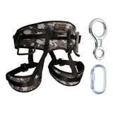 Kit R31d Rapel Básico Aço Cadeirinha Freio 8 Mosquetão