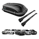 Kit Rack Preto Maleiro Bagageiro Teto 460 Litros 45kg