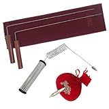 Kit Radiestesia Dual Rod Aurímetro Metal Pêndulo Prata