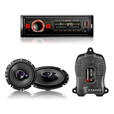 Kit Rádio Mp3 Par De Alto Falante Pioneer Módulo Tl 500