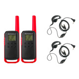 Kit Radio Walk Talk Motorola Talkabout T210 Headset P1 Ptt