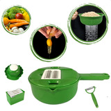 Kit Ralador Picador De Frutas E Legumes Profissional 12 Em 1
