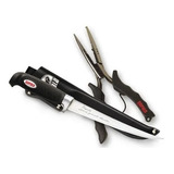 Kit Rapala Alicate Faca Fileteira Com Bainha Rplr8 706