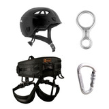 Kit Rapel R48c Cadeirinha Mosquetão Freio 8 E Capacete Cts