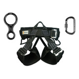 Kit Rapel R59 Cadeirinha Acolchoda Mosquetão Freio Alumínio