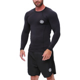Kit Rashguard Bermuda Cor Lisa Basic No Gi Jiu Jitsu Nikkyo
