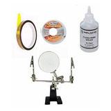 Kit Reballing Bga Fluxo No Clean Malha Dessolda Kapton Lupa