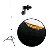 Kit Rebatedor 105cm 5 Em 1 Suporte E Tripé 2 Metros