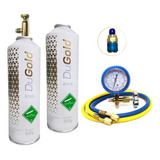 Kit Recarga Gás R134 Ar Condicionado Automotivo Duplo
