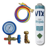 Kit Recarga Gás R134 Ar Condicionado Automotivo Refrigeraç