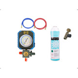 Kit Recarga Gás R134a R134 Manifold Refrigeração E Geladeira