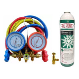 Kit Recarga Gás R22 Split 1 Kg Dupont Manifold Completo 