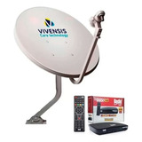 Kit Recepitor Digital Hd Bedinsat Antena Parabólica 60cm