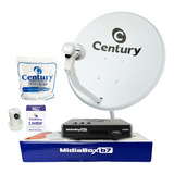 Kit Receptor Digital Century Midiabox Antena Lnbf 5g Ku Cabo