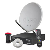 Kit Receptor Digital Vt1000 Visiontec - Antena Lnbf Cabo