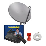 Kit Receptor Digital Vx10 Vivensis Antena Lnbf Ku Cabo