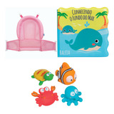 Kit Rede Banho Livro Fundo Do Mar E Bichinho Oceano Buba