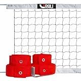 Kit Rede Branca Rali 4 Faixas Vôlei De Praia Oficial Marcação Quadra 8x16 Vermelho