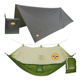 Kit Rede Descanso Com Mosquiteiro Toldo Amazon Guepardo