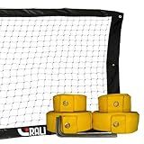Kit Rede Preta Beach Tennis Marcação De Quadra 8x16 Amarela C 3M E Jogo Simples