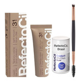 Kit Refectocil Sobrancelha 1 Tinta Castanho Claro Oxidant