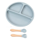 Kit Refeição Bebê Pratinho Talher Silicone Ventosa Infantil