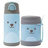 Kit Refeição Infantil 2 Peças Pote Térmico E Garrafa Térmica Buba Gumy Azul 