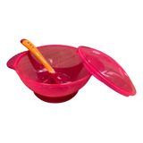 Kit Refeição Infantil Prato Bowl Bebê Tampa colher 5230 Buba