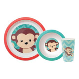Kit Refeição Papinha Bebe 2 Pratinhos Infantil 1 Copo Buba