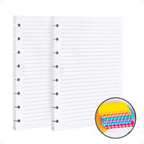 Kit Refil Caderno Inteligente 160 Folhas Médio De Disco A5 Cor Branco