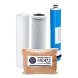 Kit Refil Deionizador 4 Estágios Membrana 100gpd Resina 475