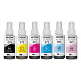 Kit Refil Epson T673 6 Cores L800 L805 L810 L850 L1800