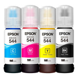 Kit Refil Tinta Original Epson 544 4 Cores L1110 L3110 L3250