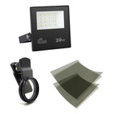Kit Refletor Kian 20w 2x Película Polarizada lente Cpl 37mm