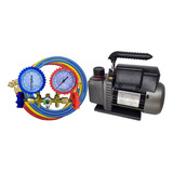 Kit Refrigeração Ar Condicionado R410 Manifold Bomba Vácuo