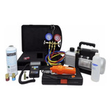 Kit Refrigeração Automotiva Manifold Bomba Vácuo Balança