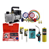 Kit Refrigeração Ferramentas Bomba De Vácuo 6cfm Manifold