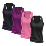 Kit Regata Feminina Dryfit Academia Treino Camiseta Cavada