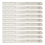 Kit Régua Escala Em Aço 30cm Com 10 Unidades 145416 Brasfort