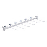Kit  régua Para Gondola 91cm   6 Ganchos Simples Sa Gondolas