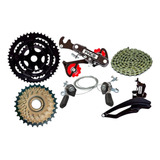 Kit Relação 21v Marcha Bicicleta 3x7v Transmissão De Bike