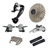 Kit Relação 27v K7 36d Sunrun Câmbio 3x9 Alavanca Easy Fire