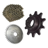 Kit Relação Bicicleta Motorizada Coroa 44d P Cubo Disco