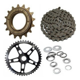 Kit Relação Bike Catraca Corrente Coroa 46d Movimento 45mm
