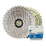 Kit Relação Cassete K7 Catraca 10v 11 36t Dentes Cs Pedal Pulse Aço Inoxidável Mtb Road Trekking Encaixe Padrão Shimano Bike Bicicleta Corrente Thor 10s Com Missing Link Compatível 10 Velocidade