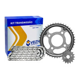 Kit Relação Cg Titan Fan Start Mix 150 04 15 Aço 1045