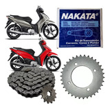 Kit Relação Coroa Pinhão Corrente Honda Biz 125 2010 Nakata