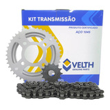 Kit Relação Coroa Pinhão Velth Completo Titan 125 99